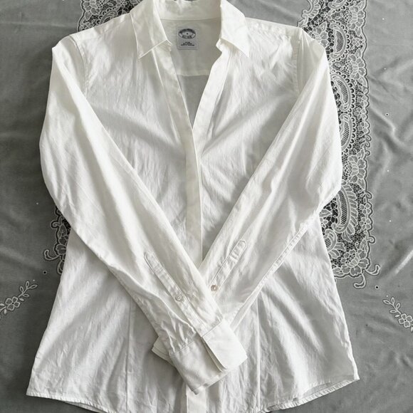 Brook Brothers White Button Down Shirt - Picture 1 of 4